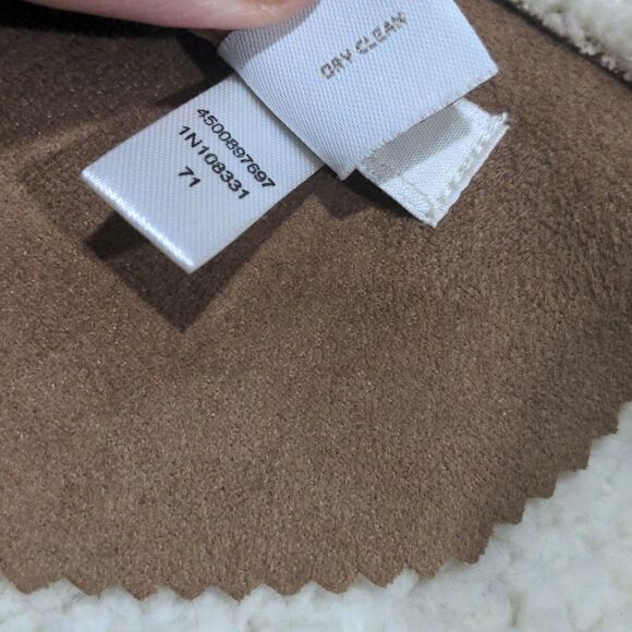 Chico's Jacket Women's S/M Tan Faux Suede Sherpa Logan Jacket 0/1 - Picture 8 of 12